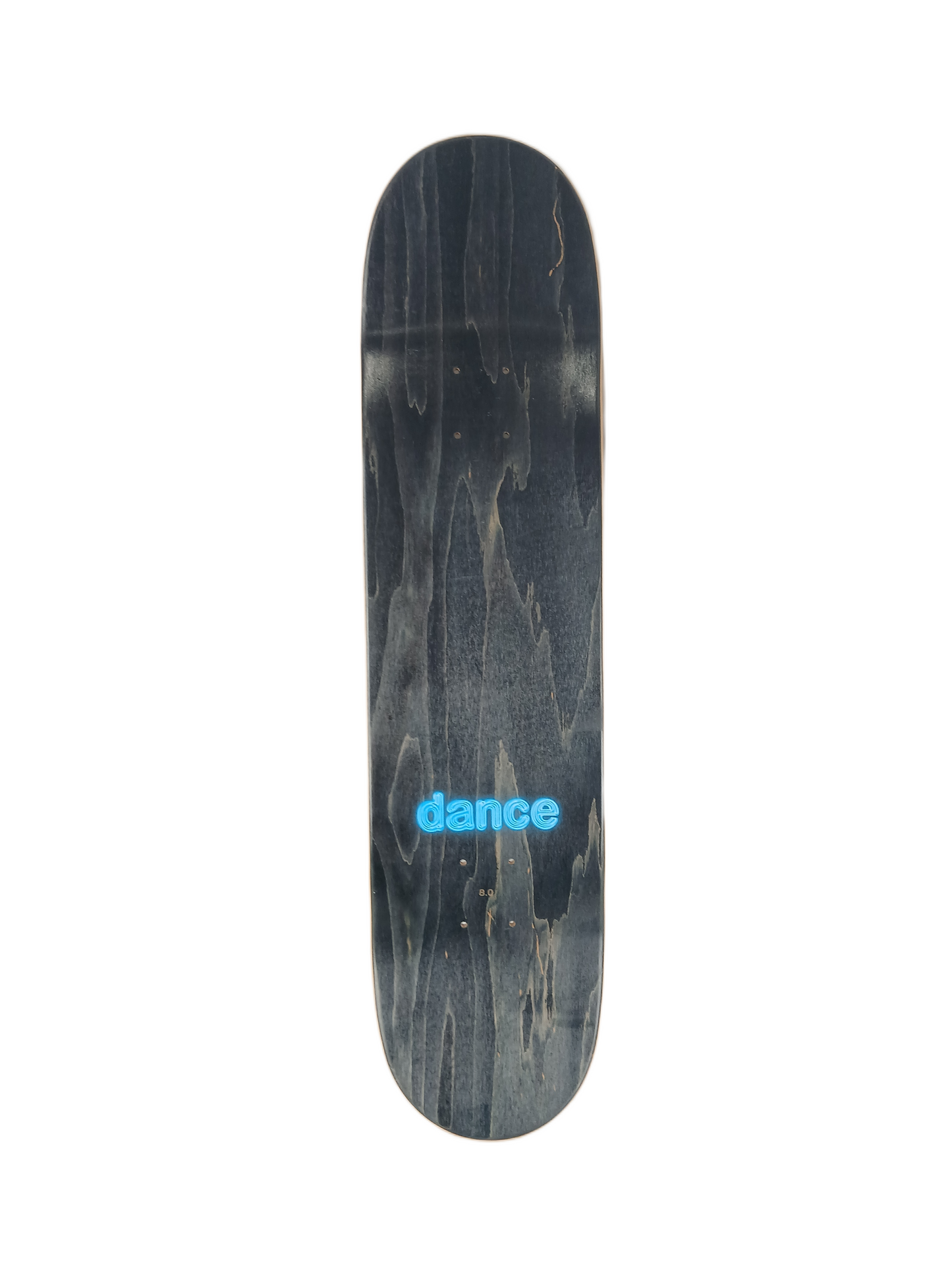 Dance Text Black White Size 7.9" Vintage NOS Deck