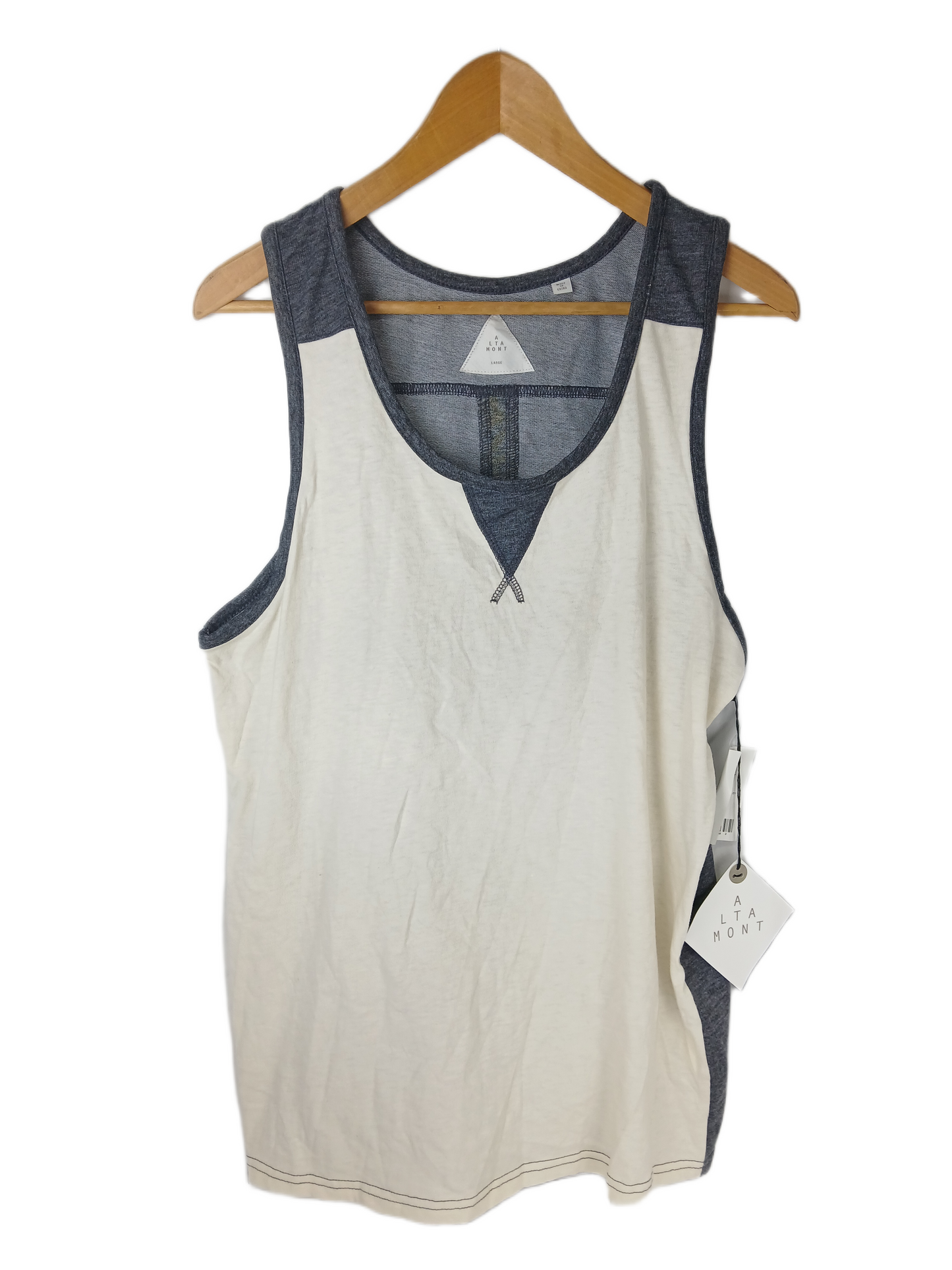 Altamont Royan Charcoal Heather Grey Mens Size L Sleeveless Tank Top Vintage Shirt