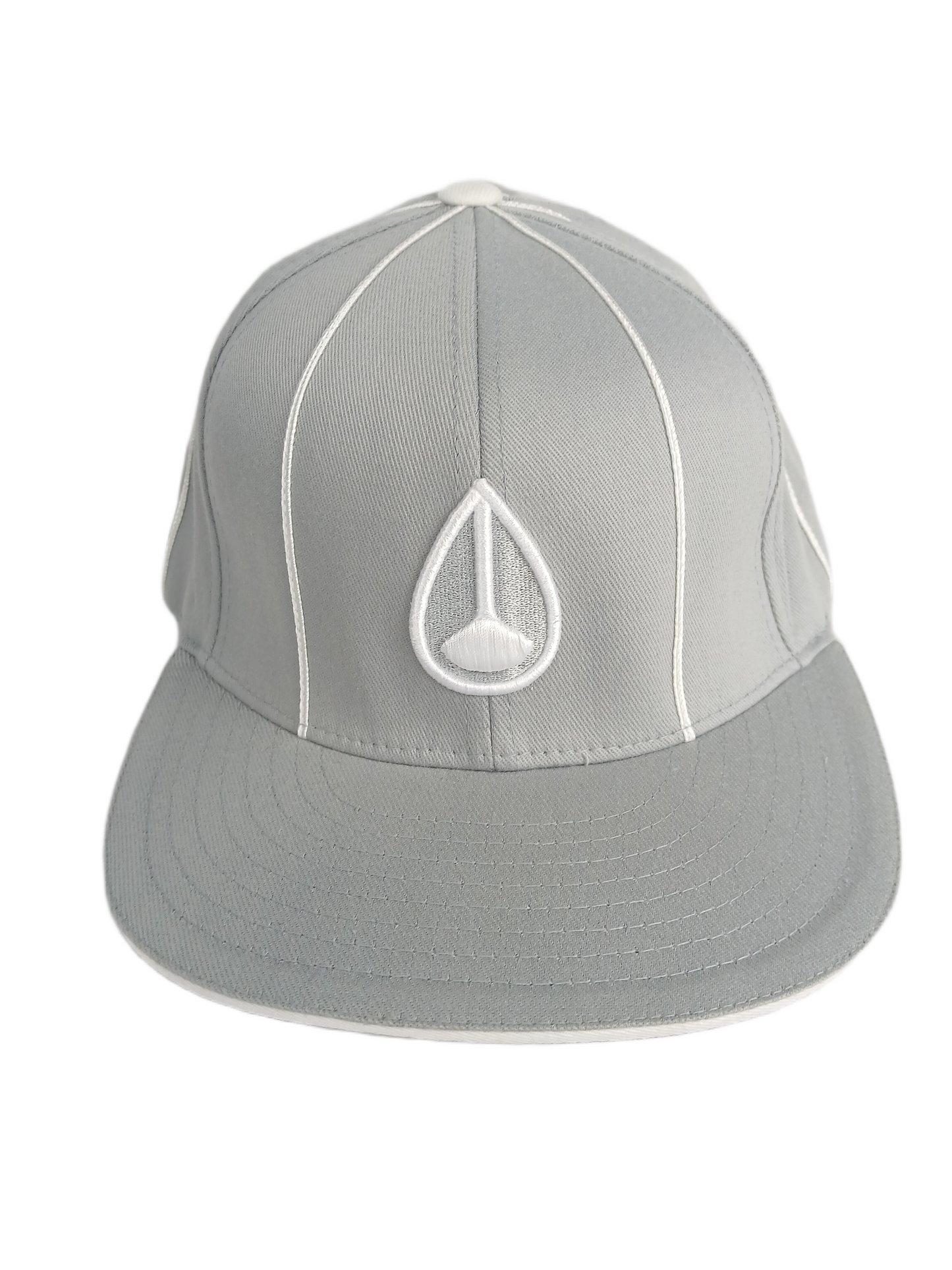 Nixon Nixon Logo Grey Silver Pinstripes Size L - XL Vintage Nixon Flexfit Hat