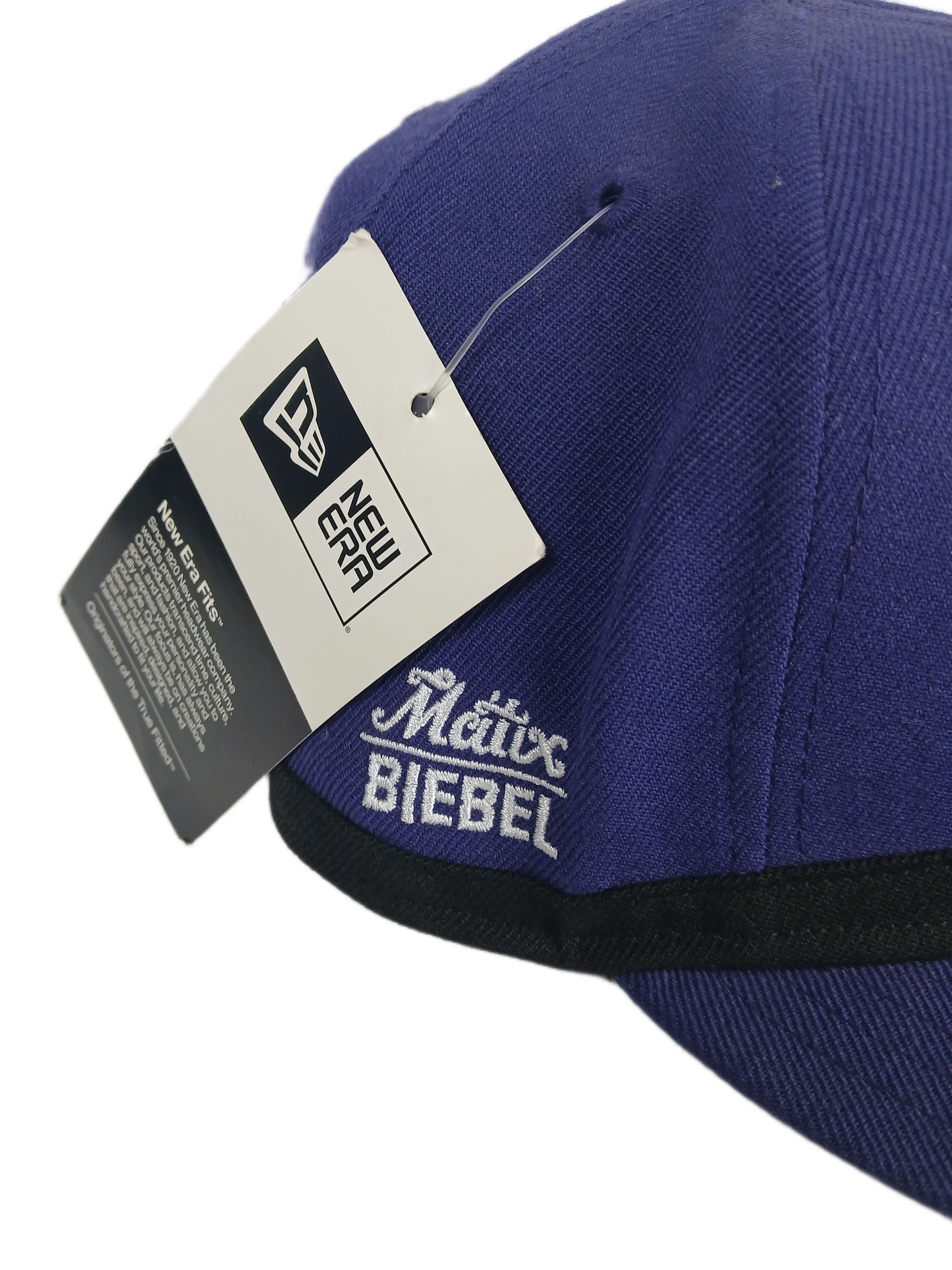 Matix X New Era 59Fifty Brandon Biebel Signature Beezy Purple Black M Initial Front BB Initials Back Size 7 1/2 59.6cm Vintage Fitted Hat