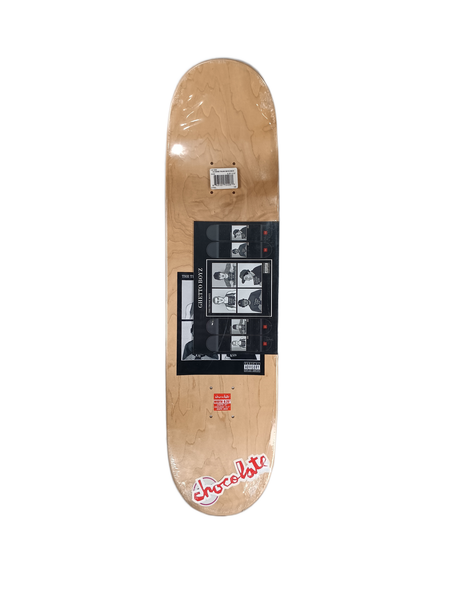Chocolate Vincent Alvarez Trunk Boyz Mug Shot Series Black White Red Size 8.25" Vintage NOS Deck
