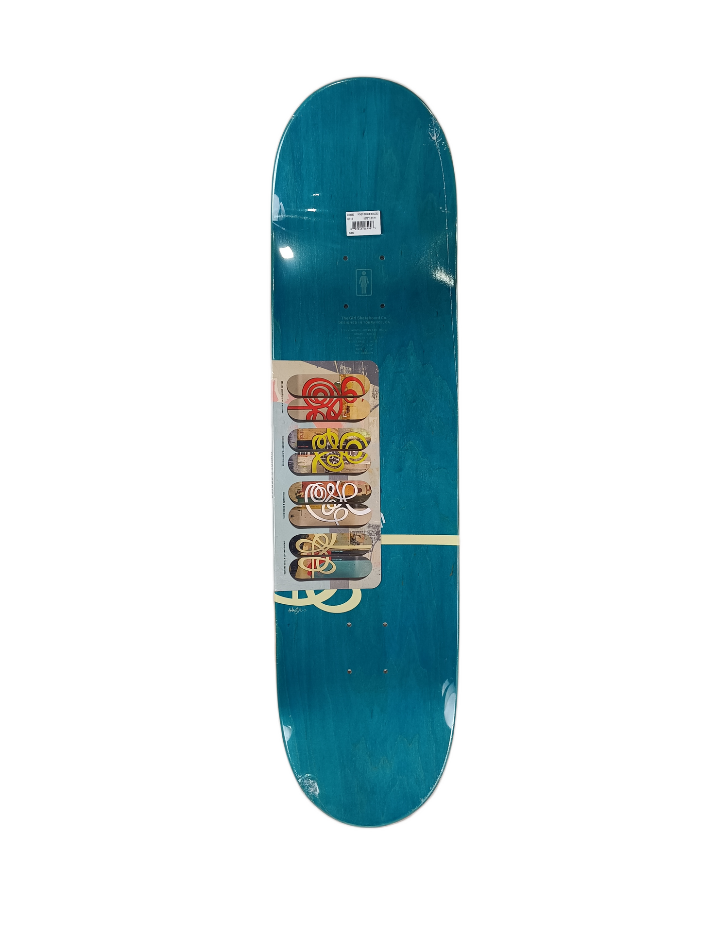 Girl Tyler Pacheco Swirl Series Andy Jenkins 30 Years Raised Embossed Graphic Blue Multi Size 825" Vintage NOS Deck