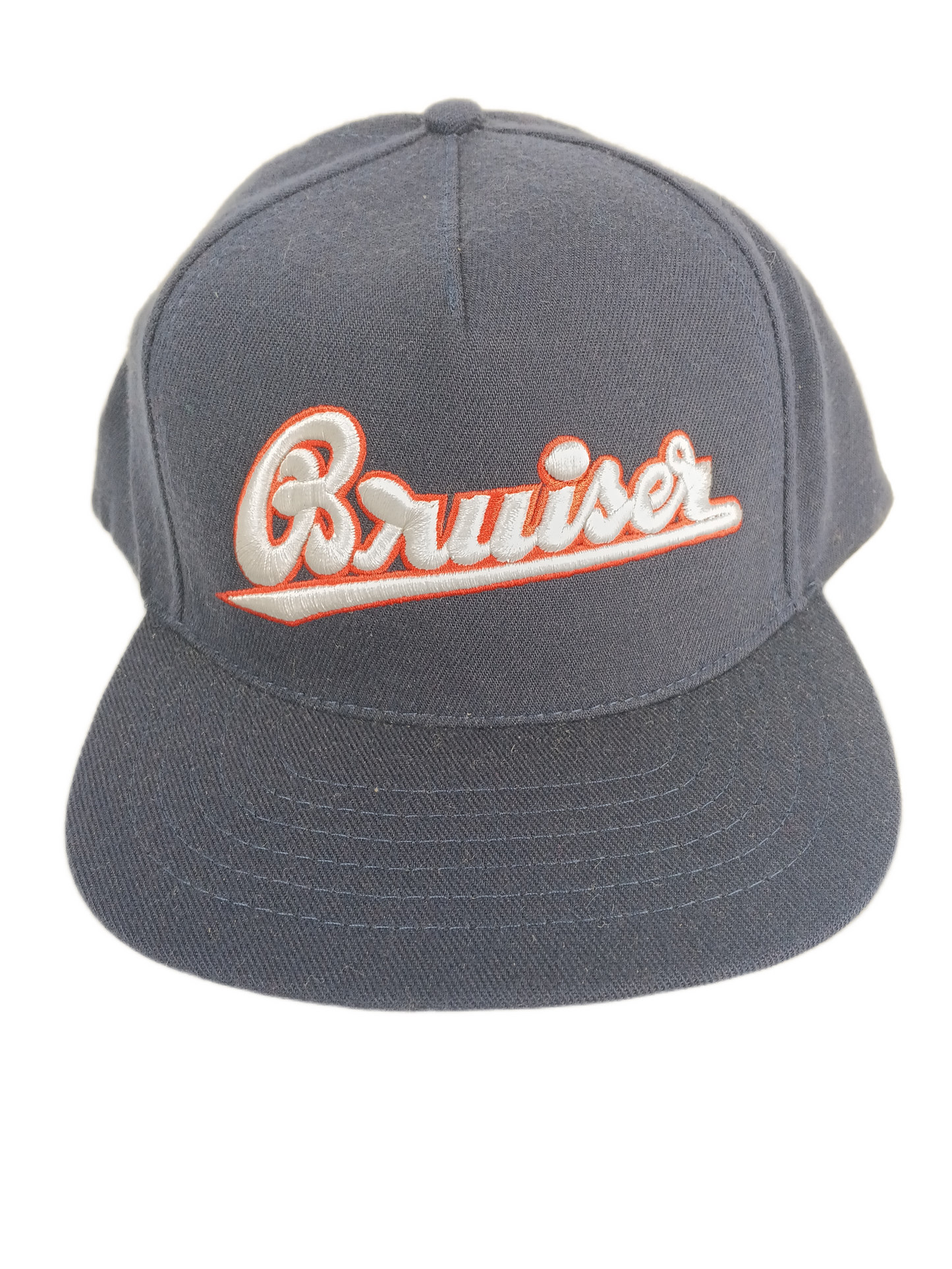 Heel Bruise Bruiser Navy Silver Red One Size Fits All Vintage Snapback Hat