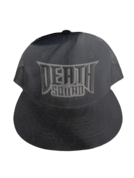 Death Squad Death Squad Logo Black Silver One Size Fits All Vintage Mesh Snapback Hat