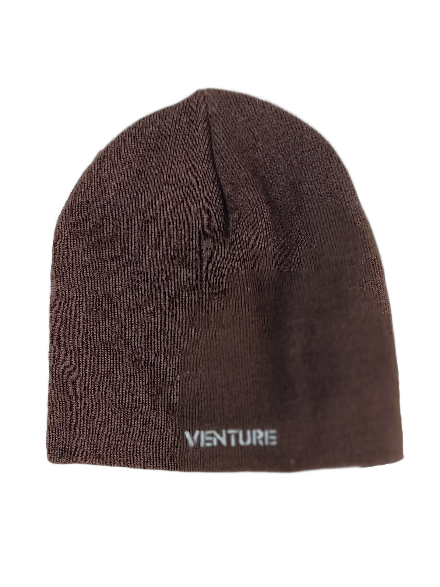 Venture V Logo Silver Brown One Size Fits All Vintage Beanie