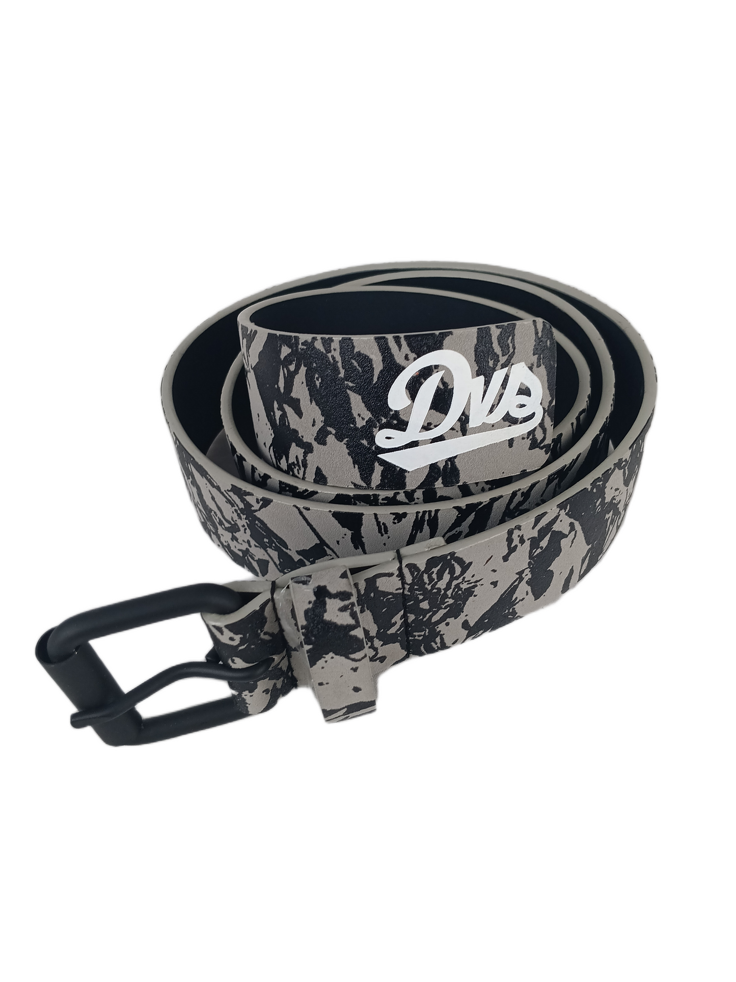 DVS Paint Splatter Black Grey One Size Fits All Vintage Faux Leather Belt