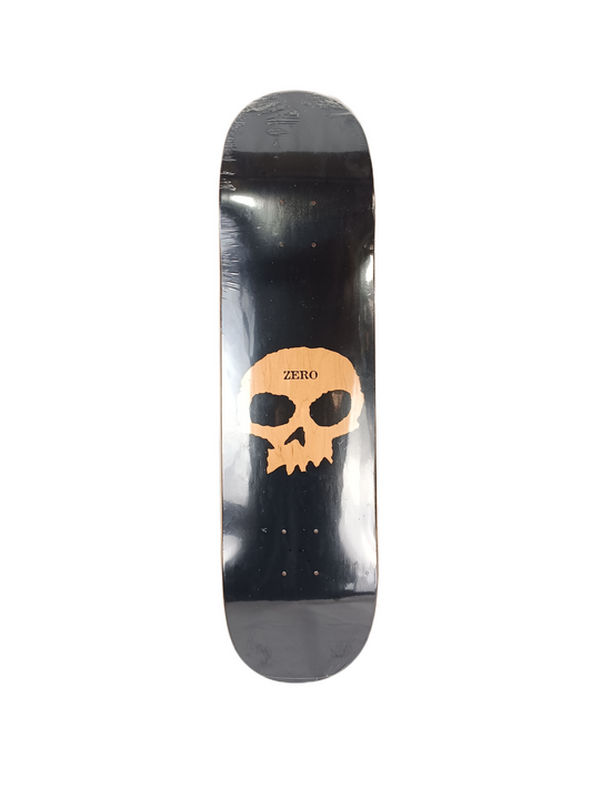 Darkstar Single Skull Brown Woodgrain Black Size 8.000" Vintage NOS Deck