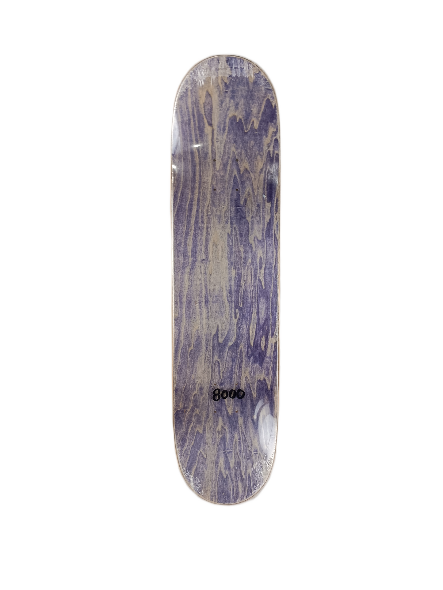 Darkstar Single Skull Brown Woodgrain Black Size 8.000" Vintage NOS Deck