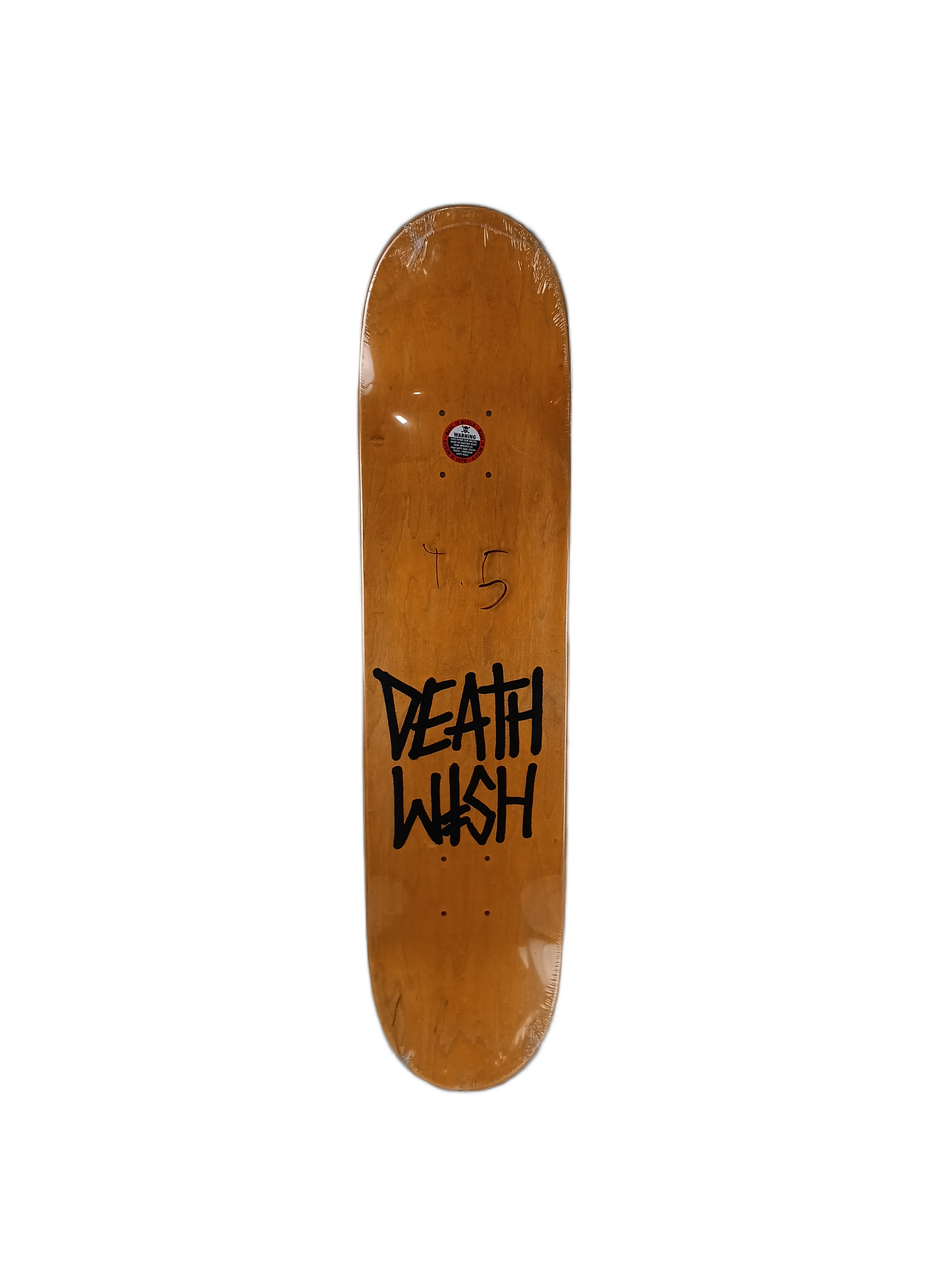 Deathwish Lizard King Sketchy Face Black White Green Yellow Top Size 7.5" Vintage NOS Deck