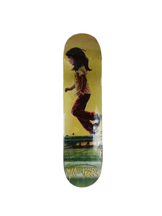 Neighborhood Jumping Girl #1 Red Green Multi Size 7.625" Vintage NOS Deck