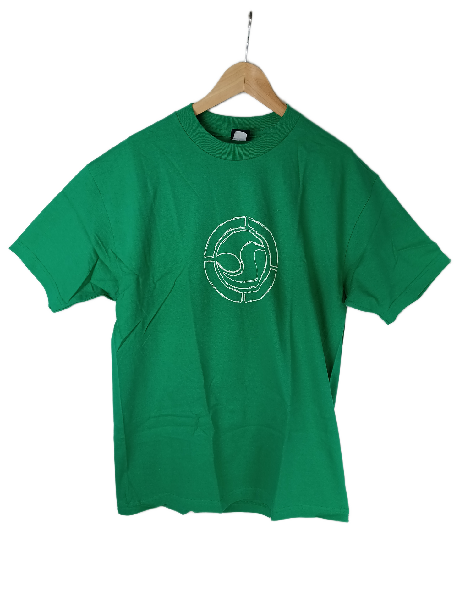 DVS Crosshair Sketch Kelly Green White Mens Size L S/s Vintage Shirt