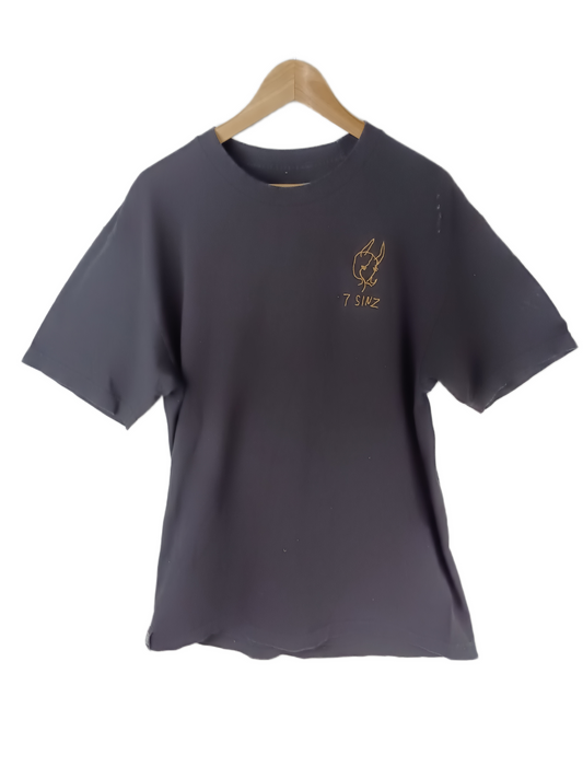 Girl Skateboards 7 Sinz Devil Black Gold Mens Size L S/s Vintage Shirt