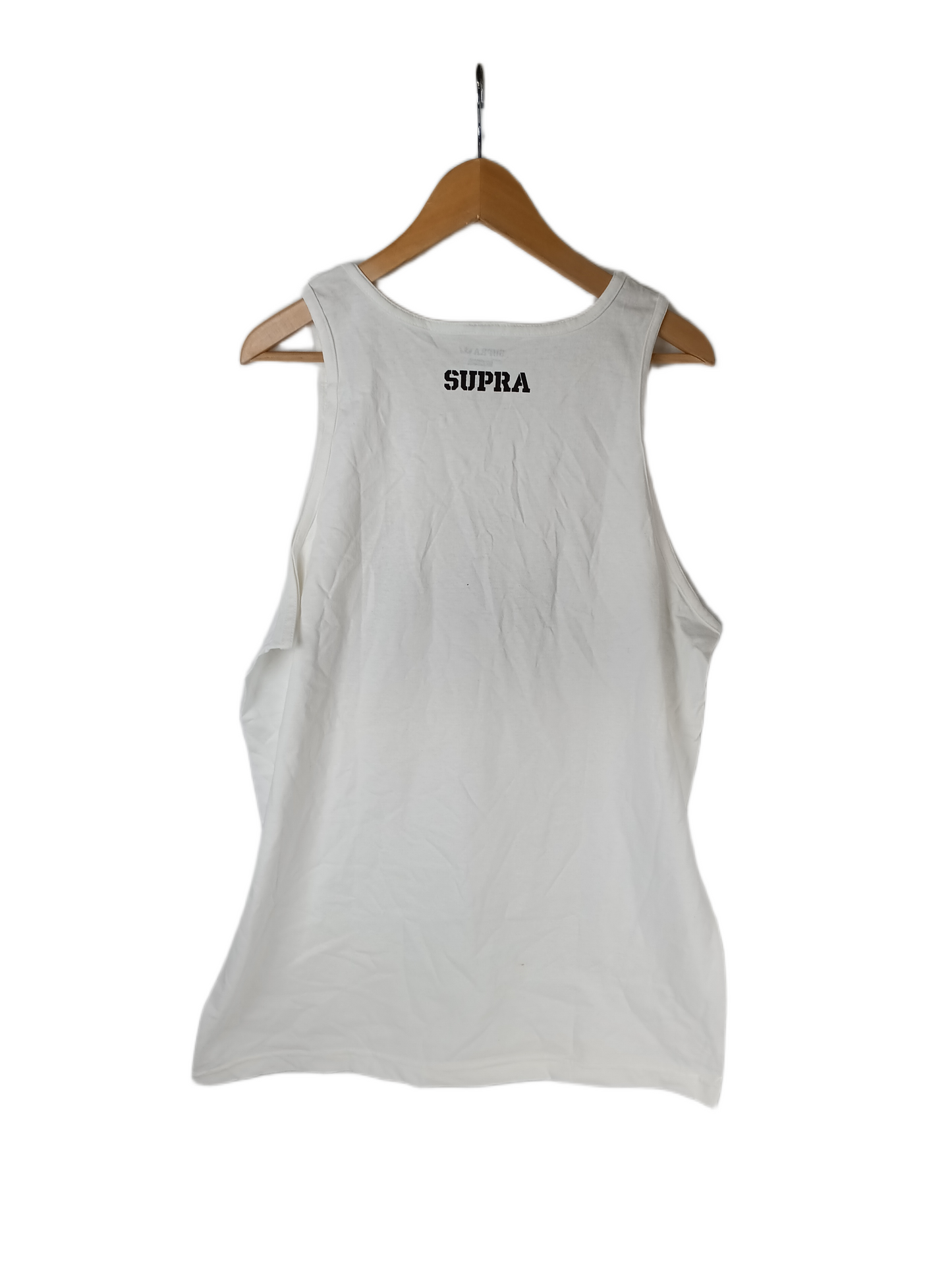 Supra Grey Leopard Print Crown White Mens Size L Sleeveless Tank Top Shirt
