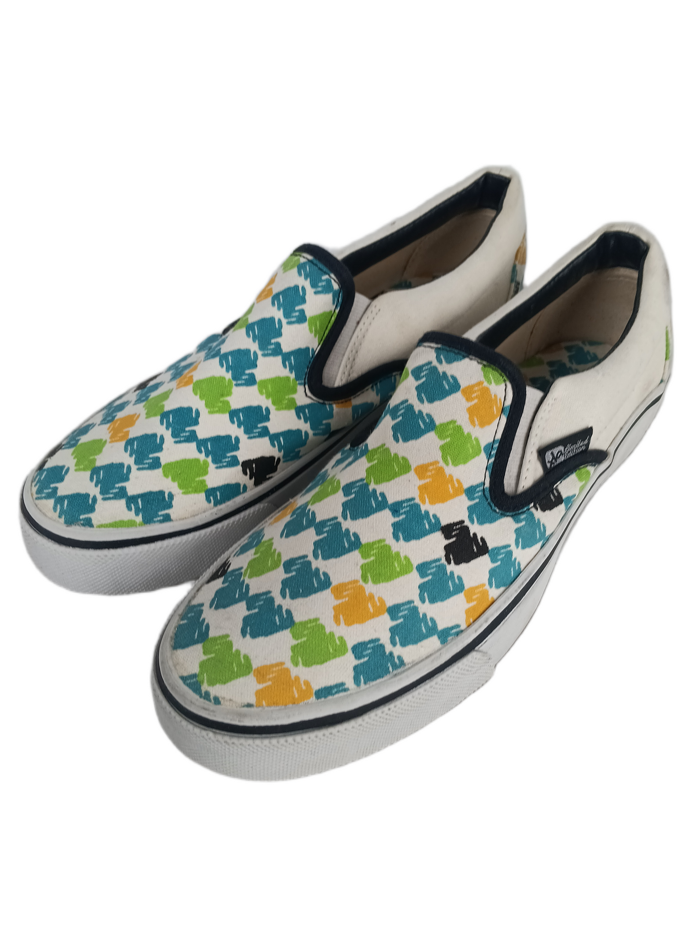 Xla Limited Custom Kicks Slip On Xla Logo White Multi Size 10 Vintage Shoes