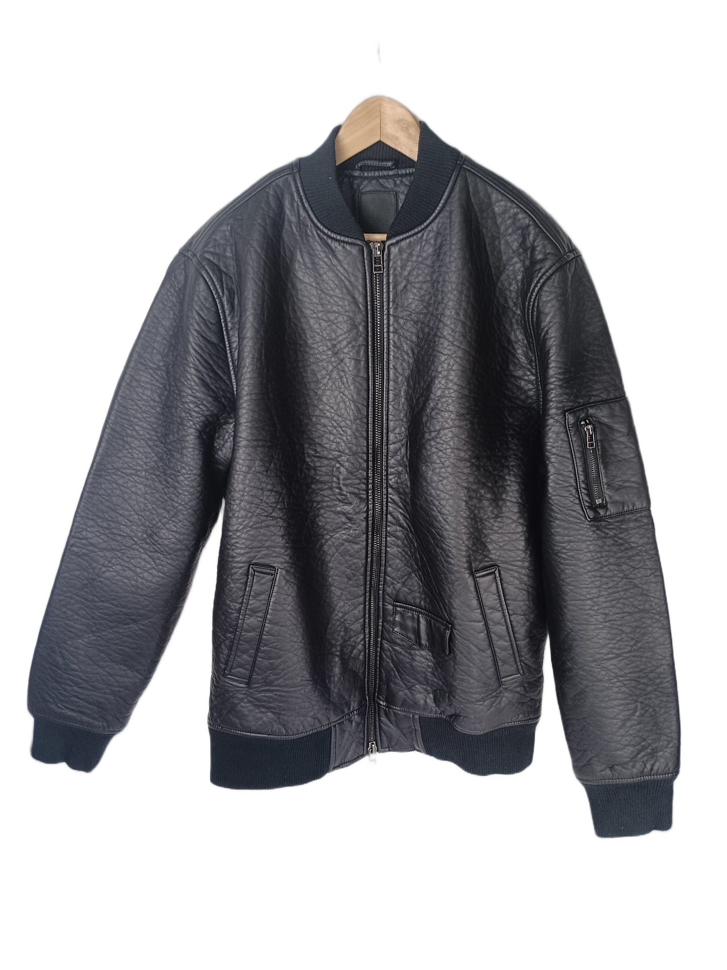 Krew Kr3w #11 Collection Barnett Black Leather Mens Size XL Vintage Bomber Jacket