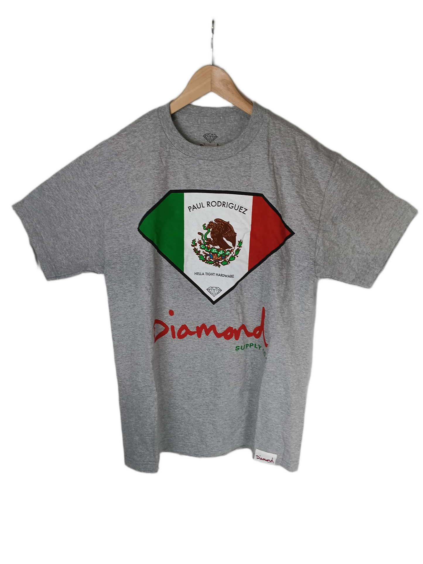 Diamond Paul Rodriguez Hella Tight Hardware Grey Multi Mens Size L S/s Vintage Shirt