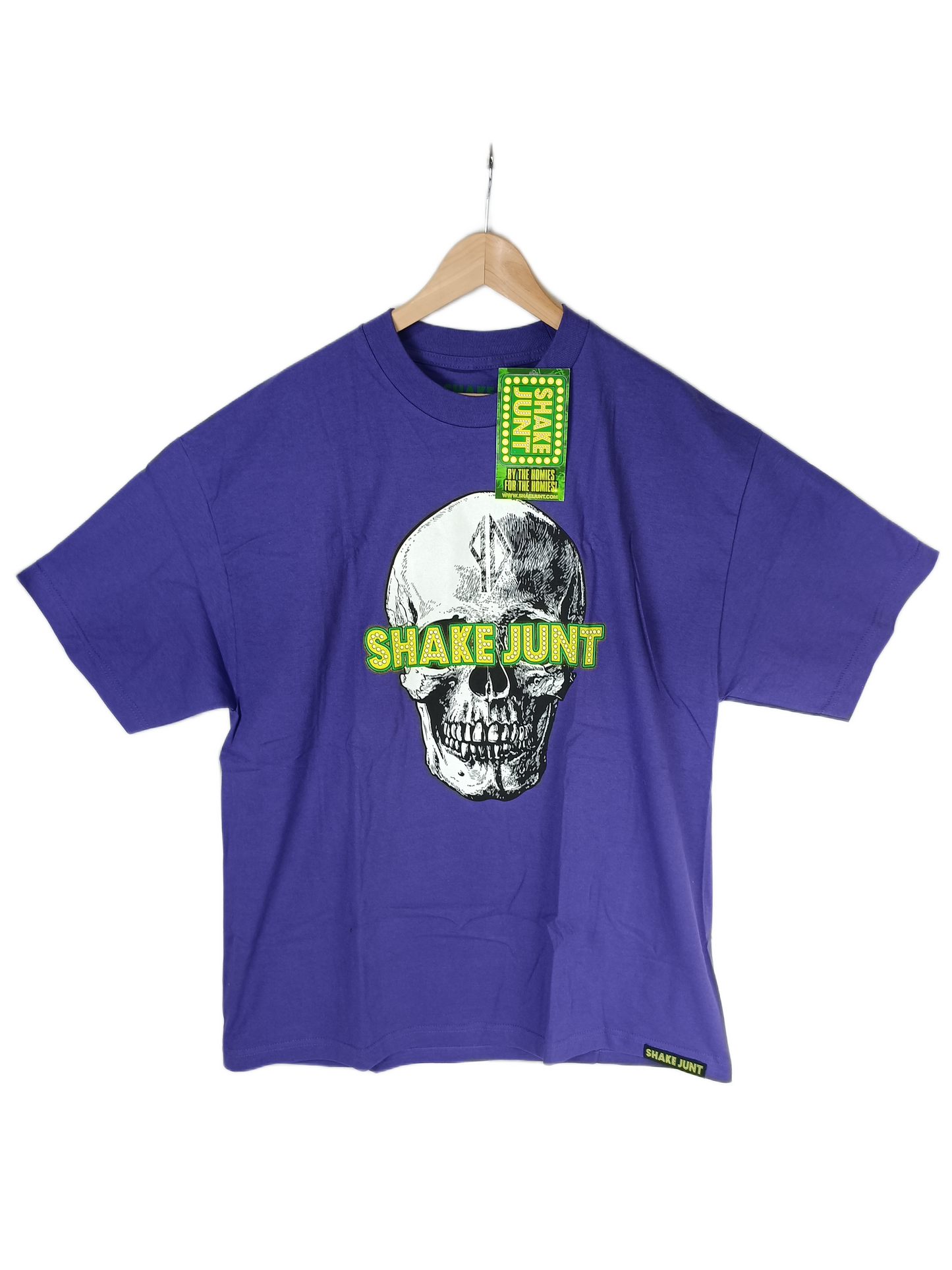 Shake Junt Dustin Dollin PD Skull Purple White Green Mens Size XL S/s Vintage Shirt