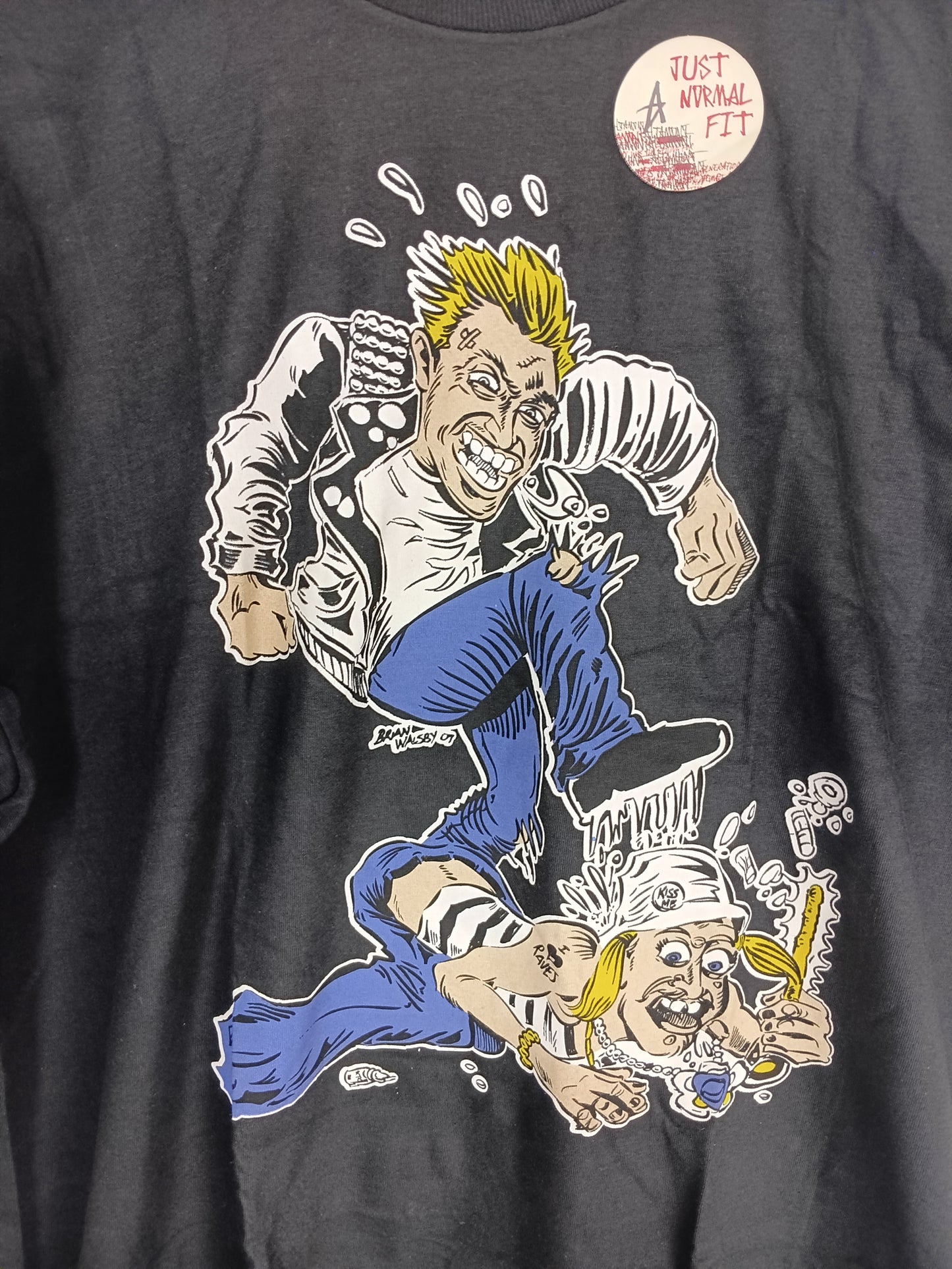 Altamont F'D Up One Black White Multi Mens Size XL S/s Vintage Shirt