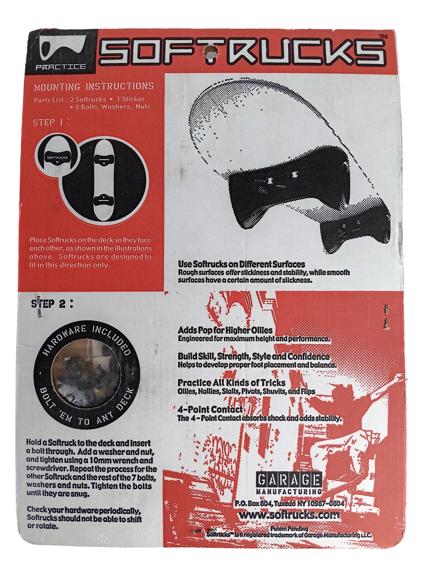 Softrucks Skateboard Practice Trucks Black Vintage Rubber Practice Trucks Hardware Included