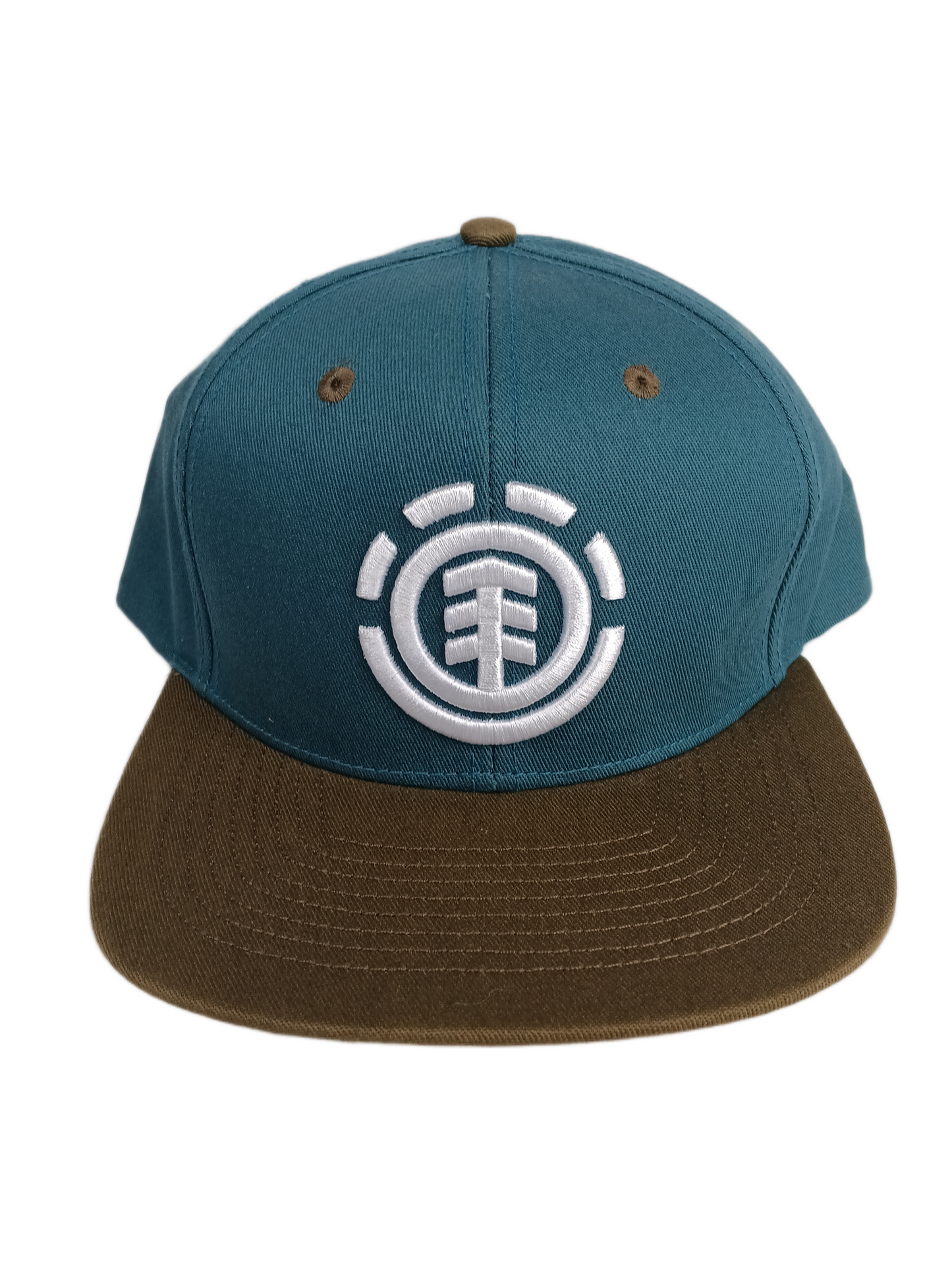 Element Thick Element Logo Patch Turquoise Olive White One Size Fits All Vintage Snapback Hat