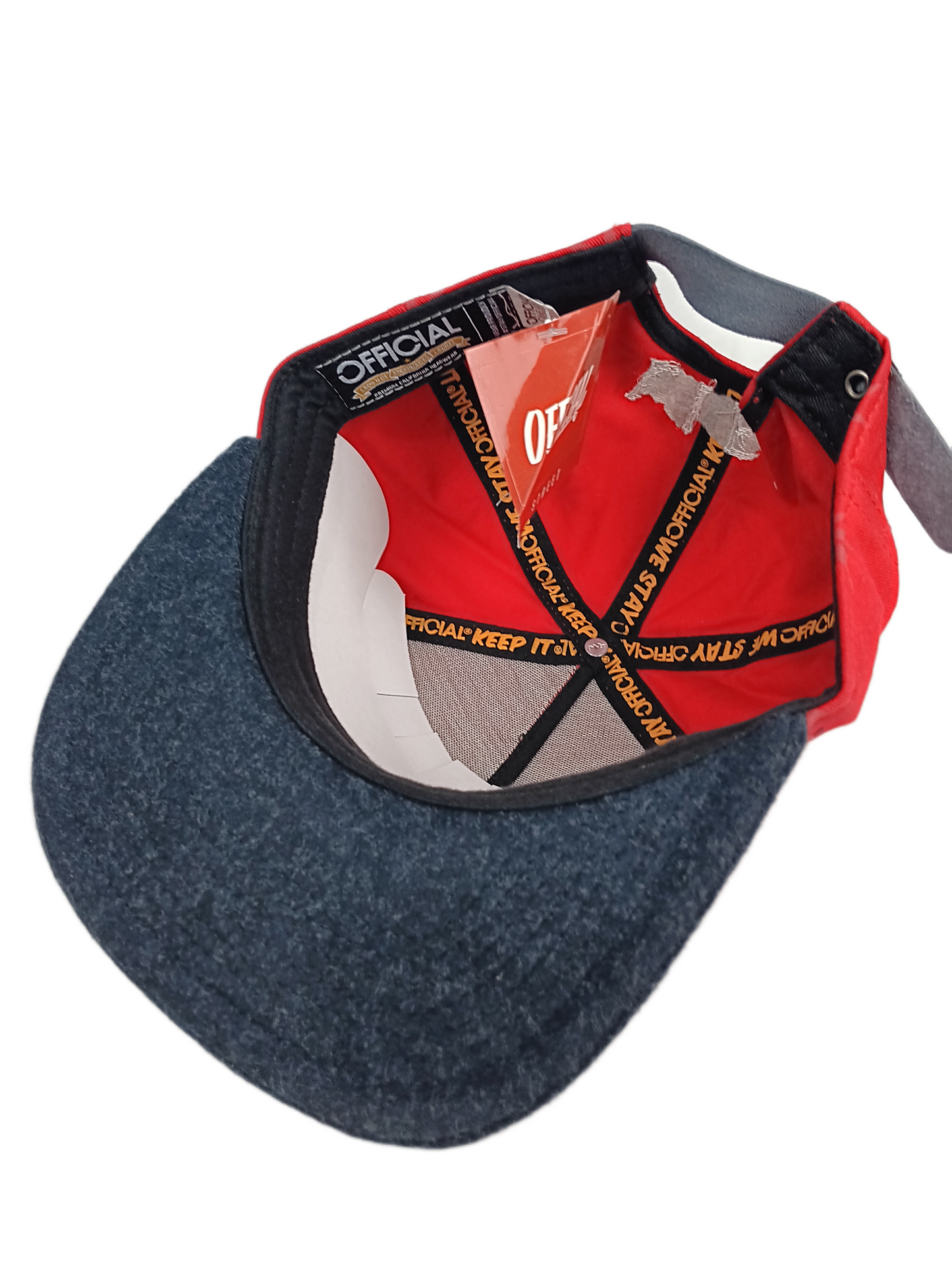 Official High Bleeding Wool Black Wool Brim Red White Grey Leaves All Over Print One Size Fits All Vintage Leather Strapback Hat