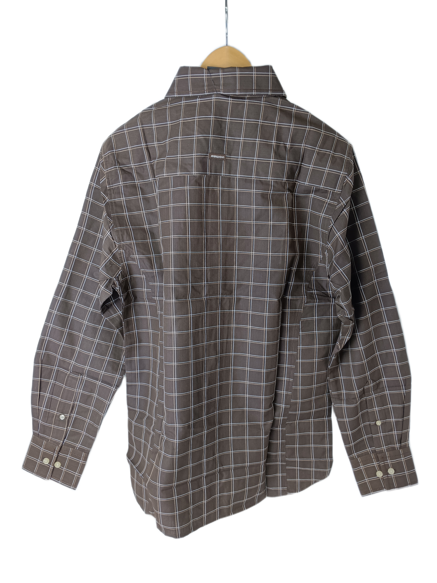Ambiguous Apparel Cross Brown Plaid L/s Vintage Button Up Flannel