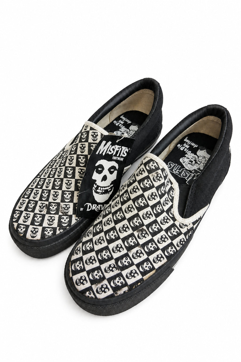 Draven X Misfits Die Die My Darling Fiend Half Checker White Size 4.5 Vintage Shoes