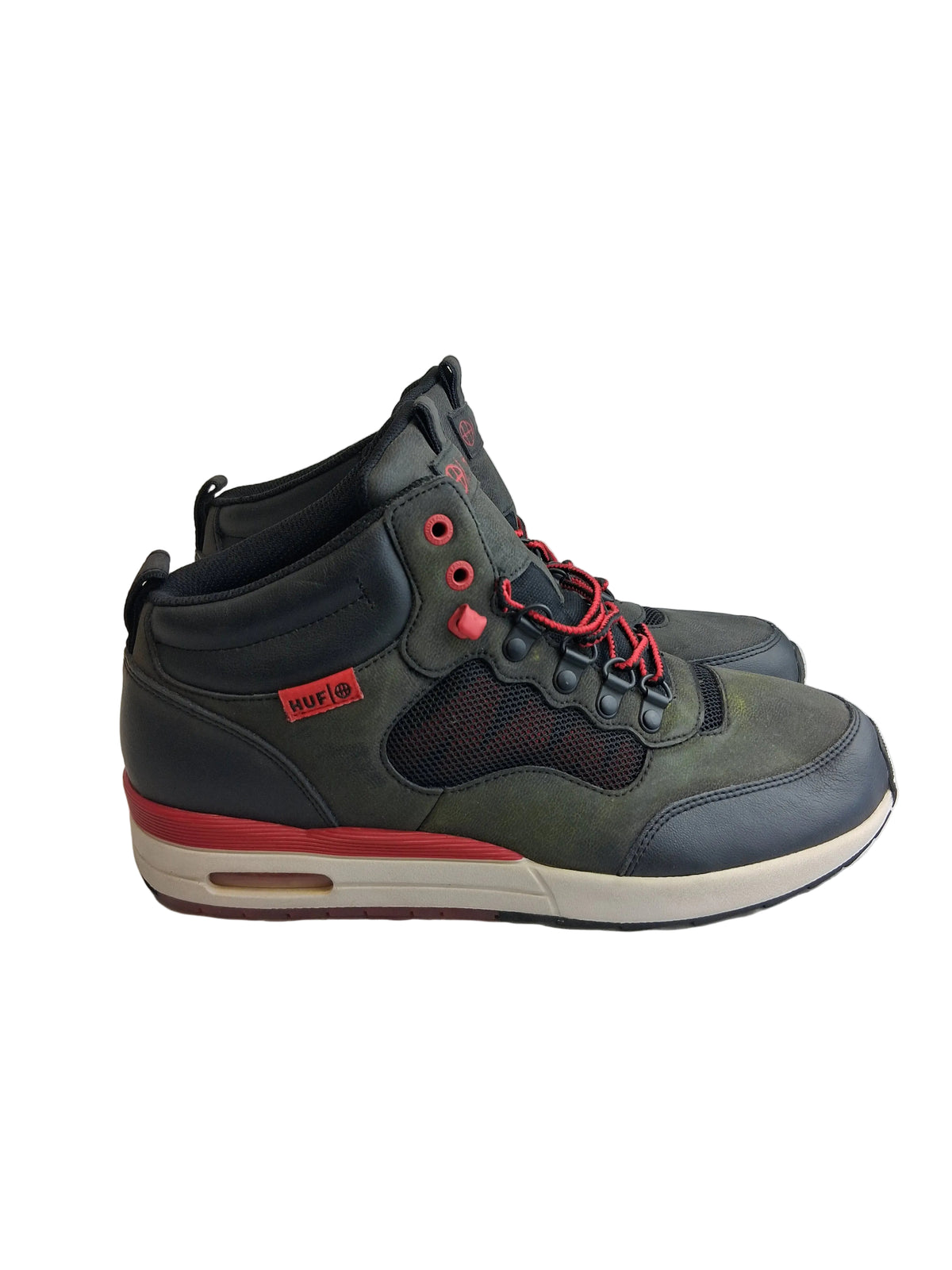 HUF Keith Hufnagel HR-1 Black Red Grey US Mens Size 9 Vintage NOS Unreleased Sample Shoes 2014