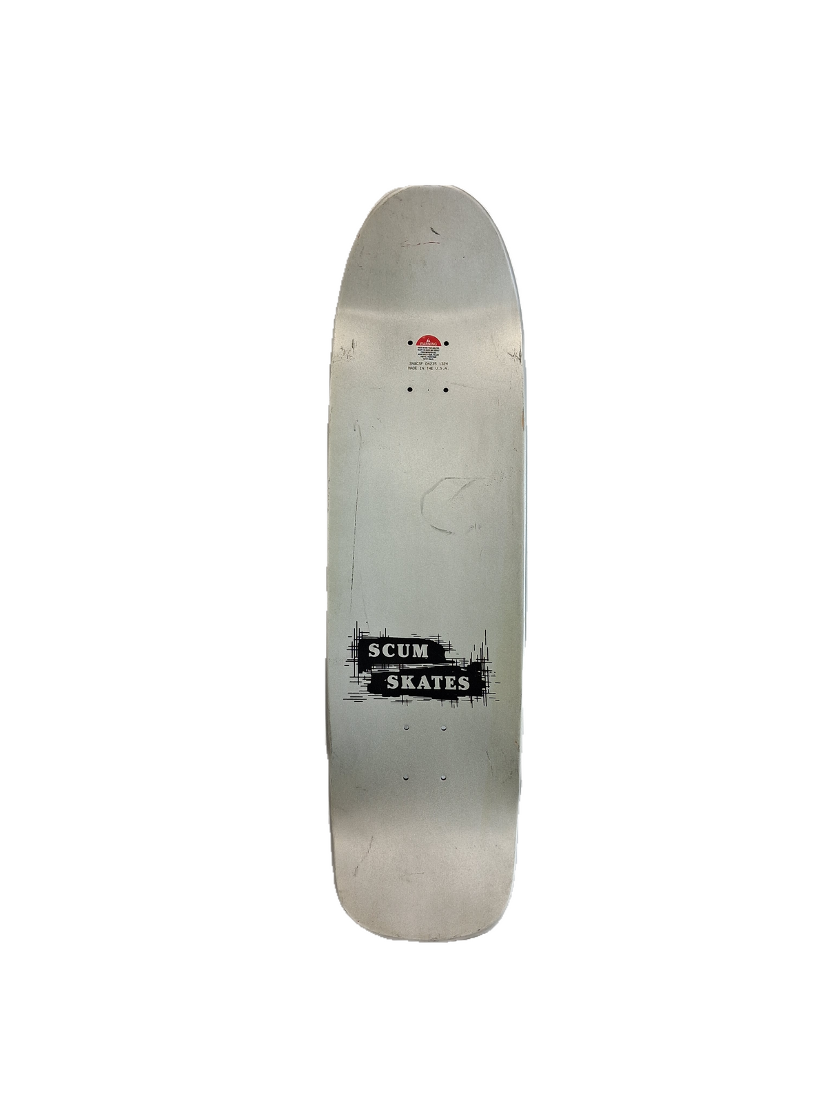 Scum Skates Allen Losi Pools Silver Metallic Blue Black Size 8.8" Vintage NOS Shaped Deck