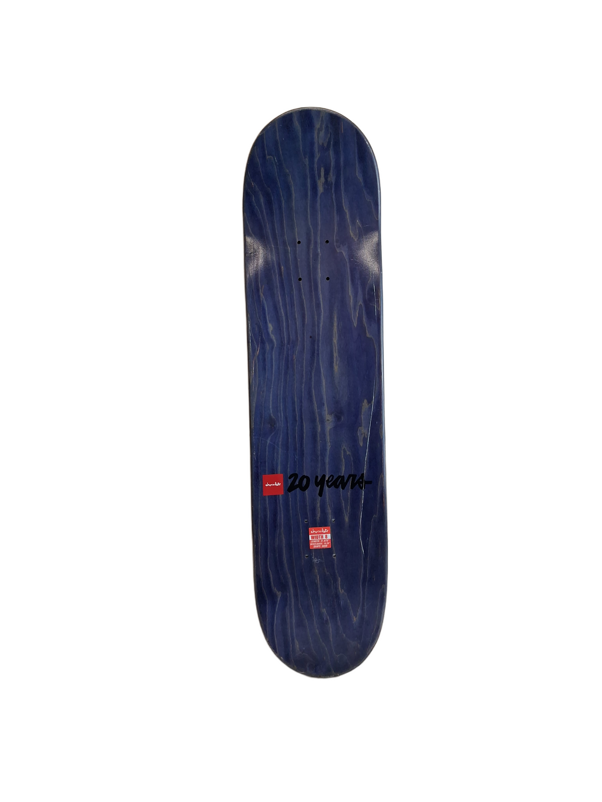Chocolate Stevie Perez Flaco Big Dawgs 20 Year Anniversary Black Grey Red Autographed Personalized Size 8.0" Vintage NOS Autographed Deck