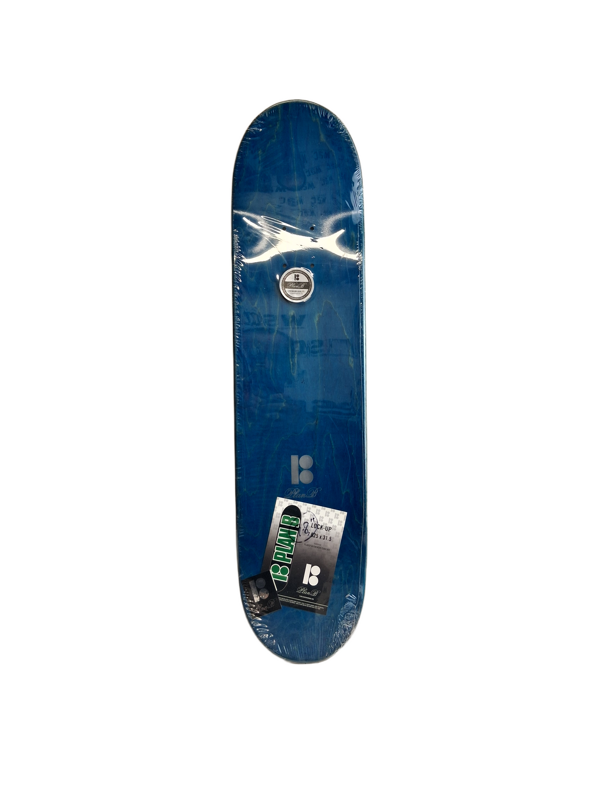 Plan B Lock Up Team Logo Black Green White Size 7.8" Vintage NOS Deck