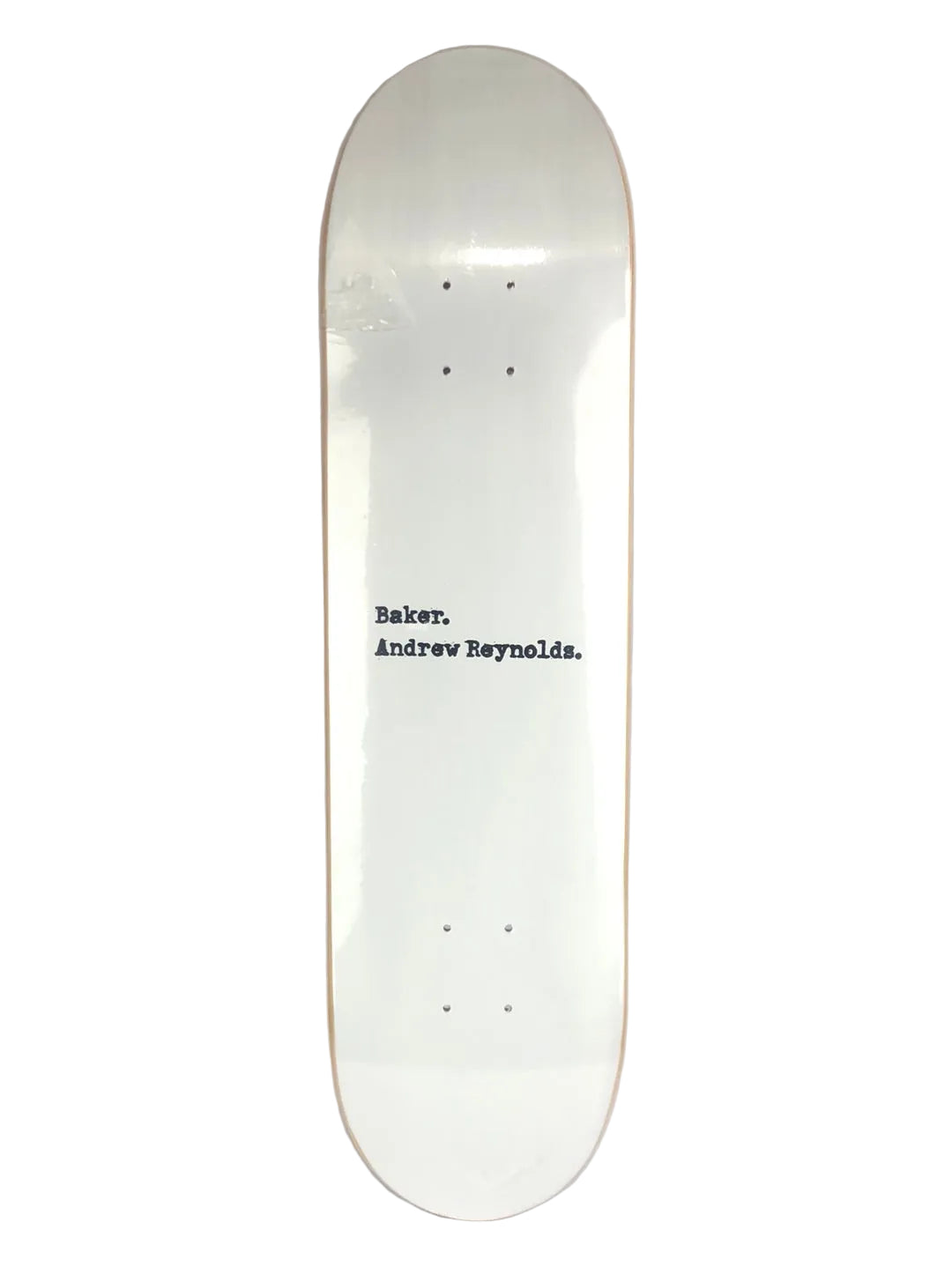 Baker Andrew Reynolds Typewriter White/Black 8" Skateboard Deck