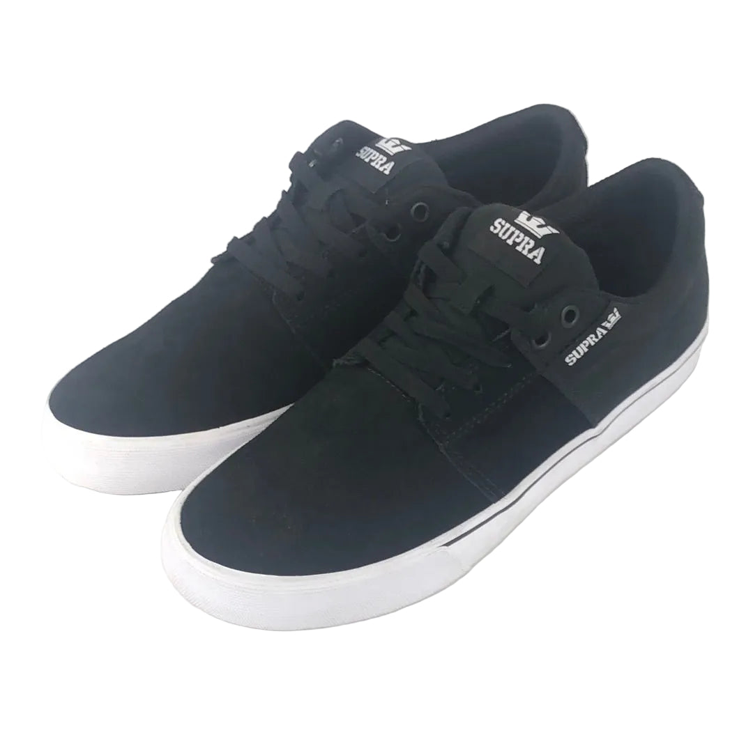 Supra Stacks Vulc II Black White White U.S. Mens Size 9.5 Classic Shoes