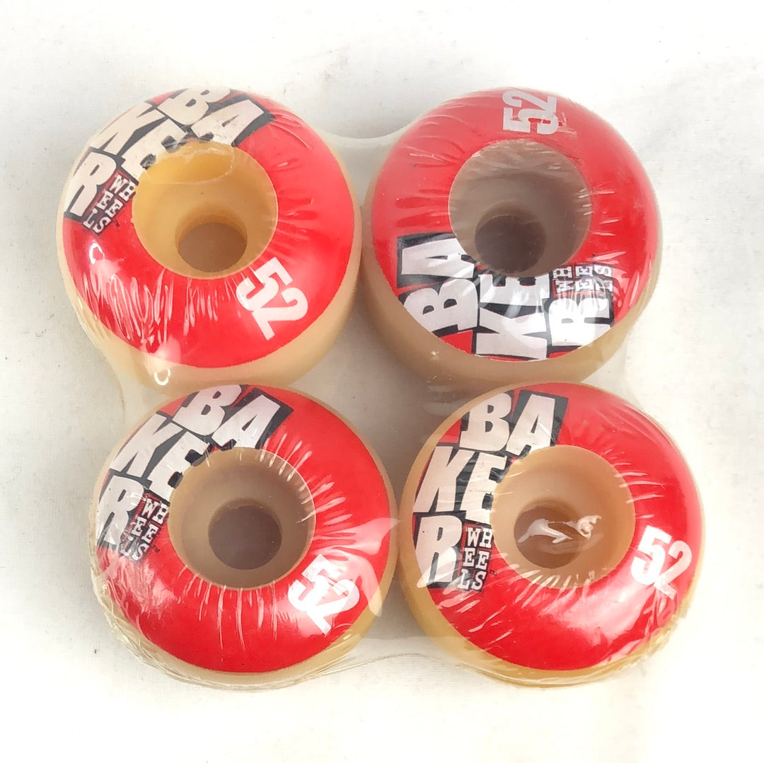 Baker Logo Red White Black 52mm NOS Skateboard Wheels