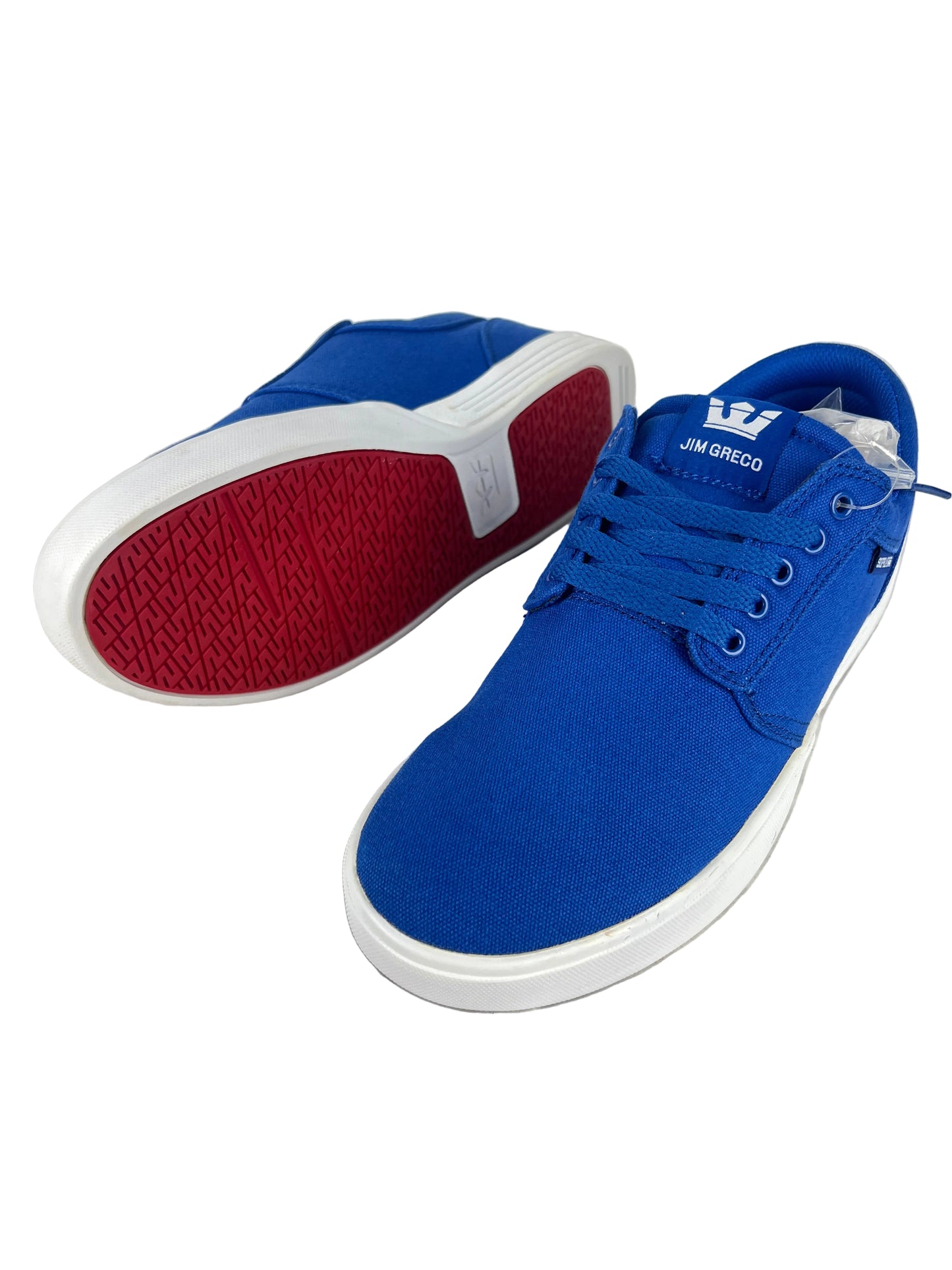 Supra Jim Greco Hammer Blue Athletic Red White US Mens Size 9.5 Classic Shoes