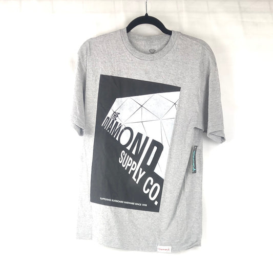 Diamond Chest Logo Grey Black Size M S/s Shirt
