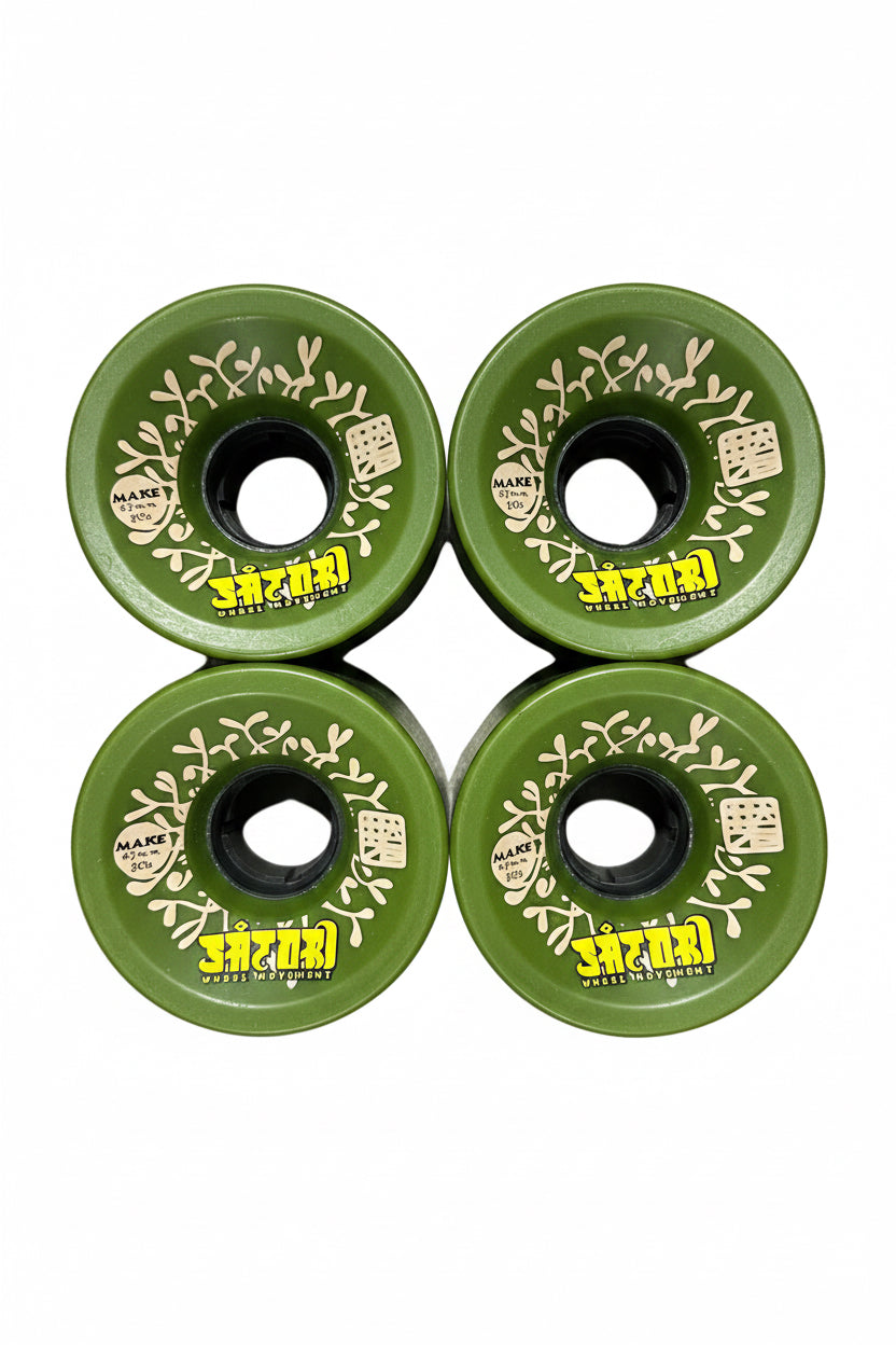 Satori Movement Leaves Green Make 59MM 84A Vintage NOS Cruiser Wheels