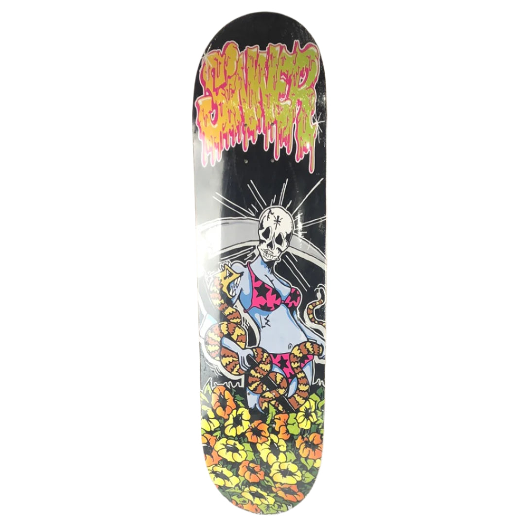Life Extention Sinner Reaper Black/Multi Color Size 8.4" Vintage NOS Deck