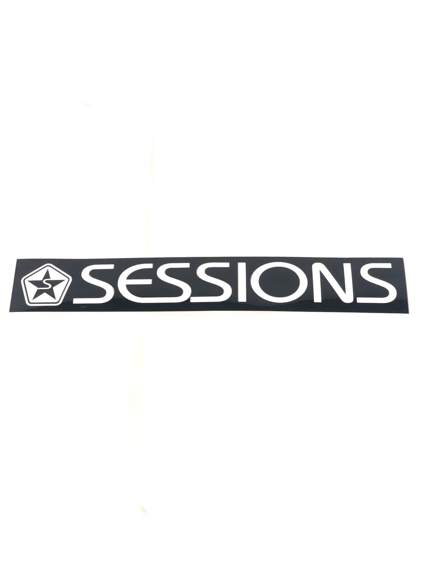 Sessions Logo Black White 10.9" x 2.2" Sticker