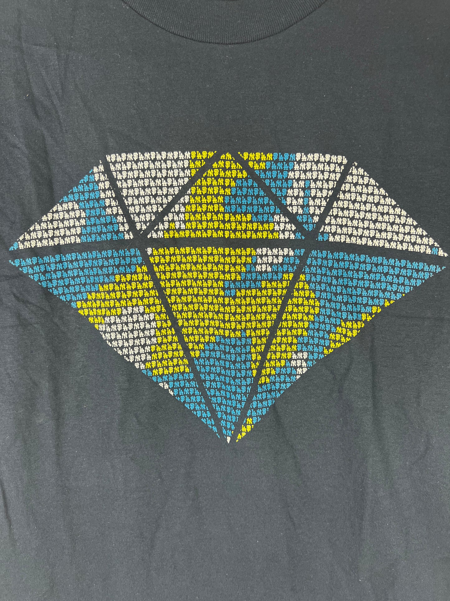 Diamond Cities SF LA NY Navy White Gold Size S S/s Vintage Shirt