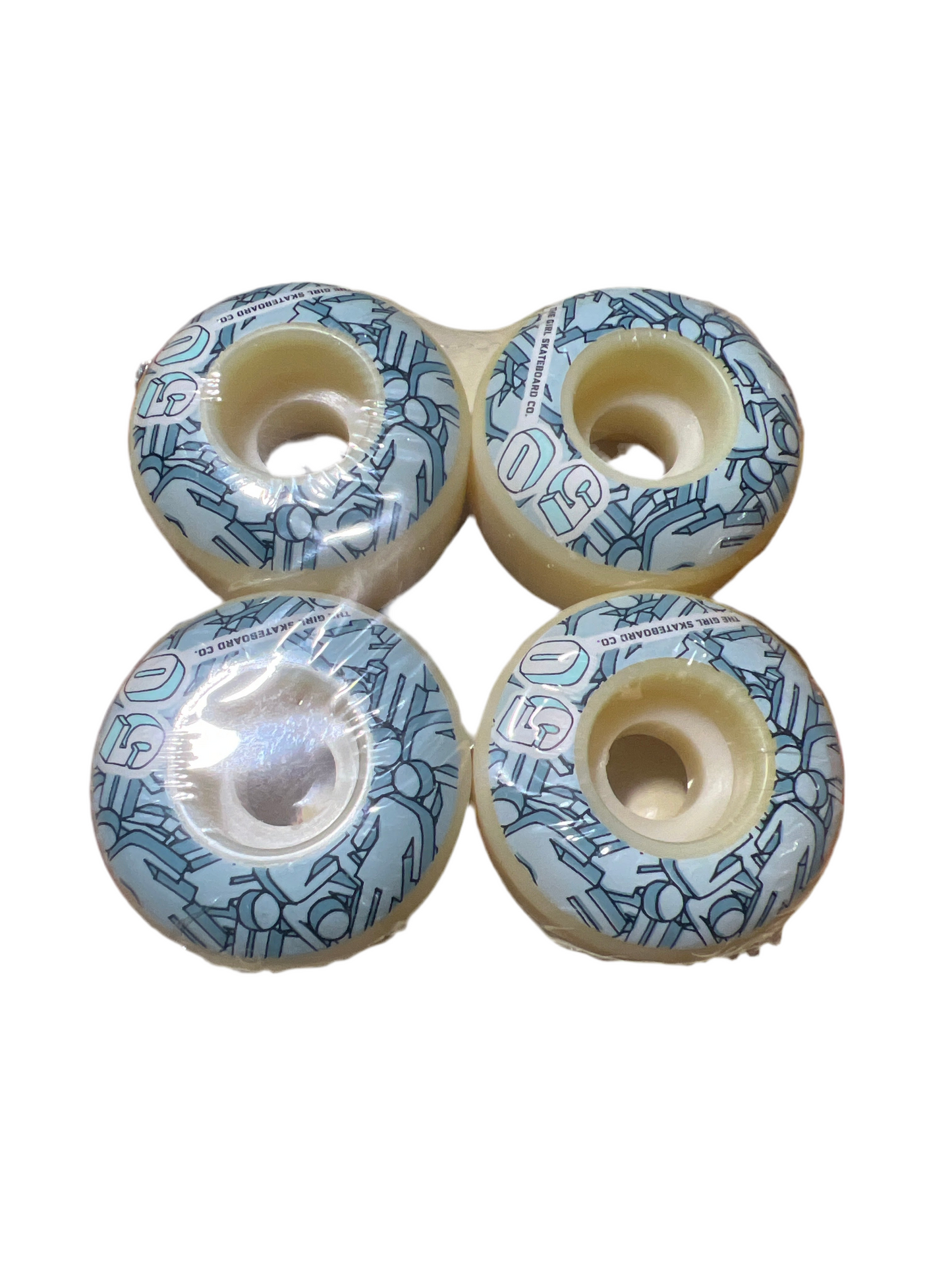 Girl Bend Series Icons Lt BLue White Black Size 50MM Vintage NOS Wheels