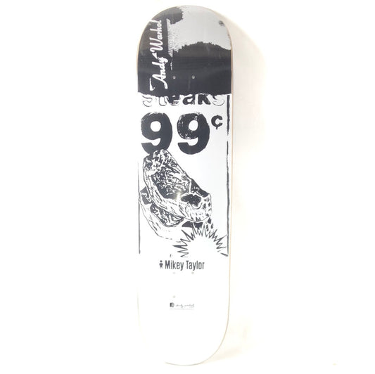 Alien Workshop Mikey Taylor Andy Warhol 99 Cents Black/White 8.25" Skateboard Deck 2010