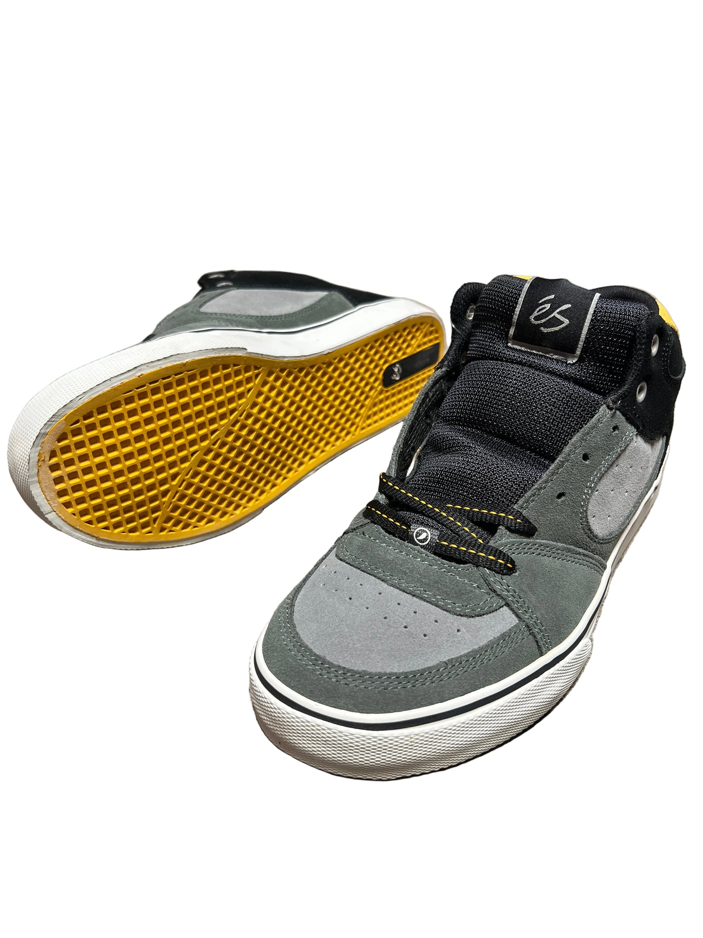 ES Square One Mid Black Grey Yellow US Mens Size 10 Classic Shoes