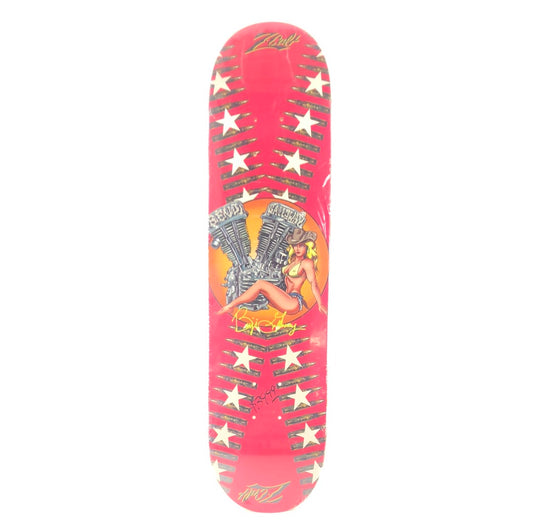 Z-Cult Benji Galloway Engine and Pinup Girl Color Size 7.75" Skateboard Deck 2004
