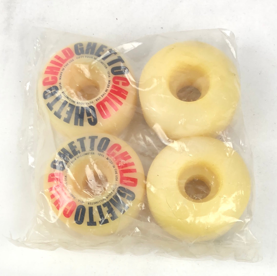 Ghetto Child Ghetto Child Logo Black Red White 54mm 101 Durometer Skateboard Wheels