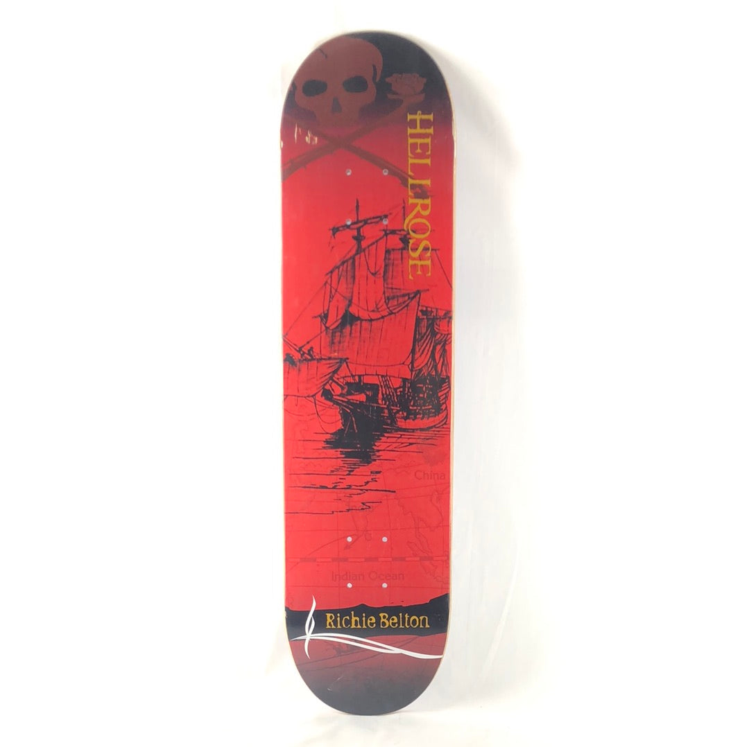 Hellrose Richie Belton Ship Graphic Red Black Size 7.9" Skateboard Deck