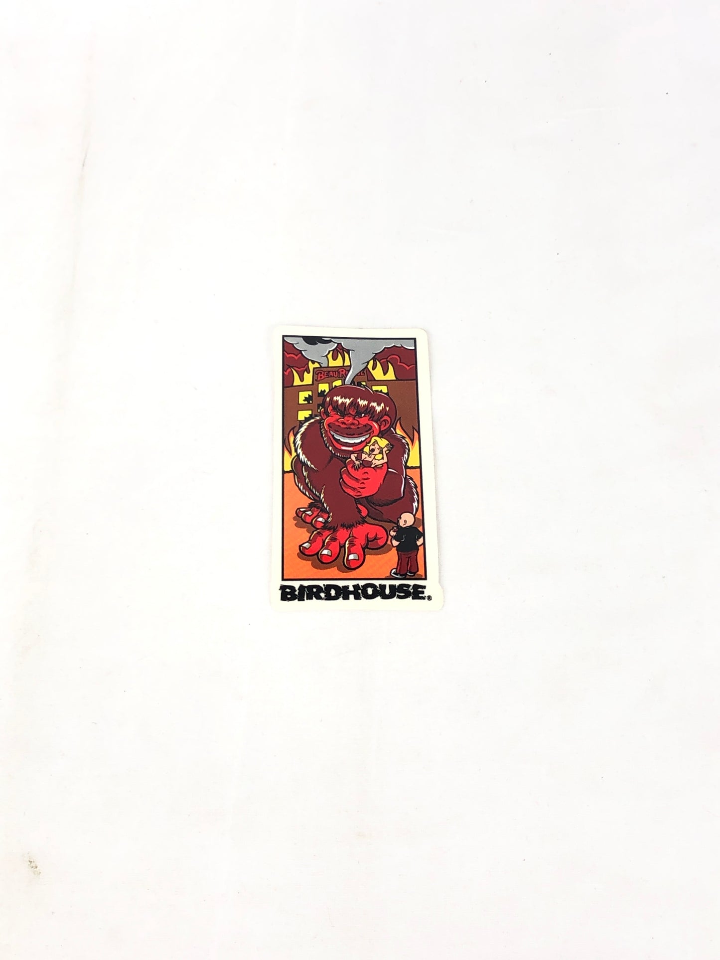 Birdhouse Skateboards Jeremy Klein Hampton' Rampage Clear Black Orange 4" x 2" Sticker Vintage NOS