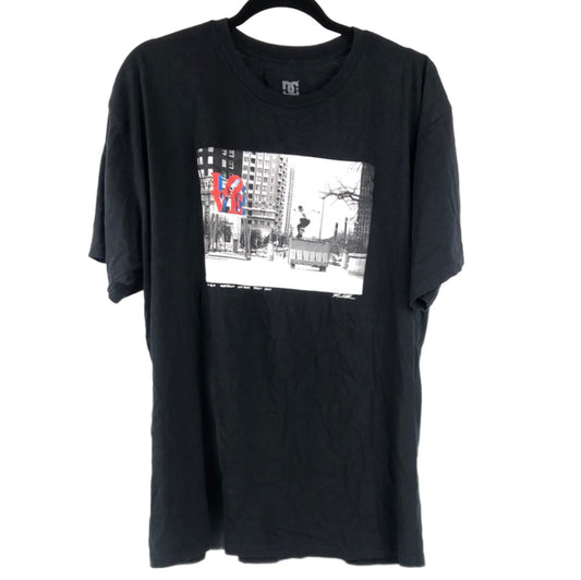 DC Josh Kalis Noseblunt Love Park Chest Picture Black Size XL S/s Shirt