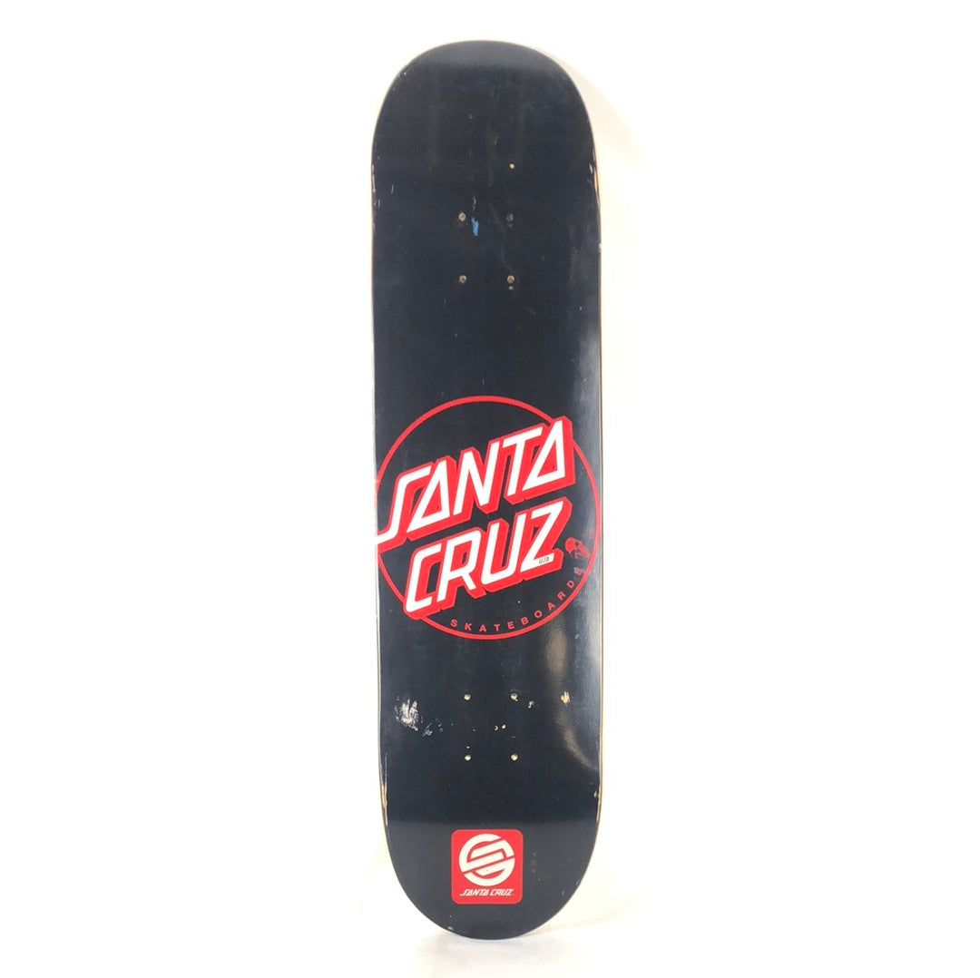 Santa Cruz Team Logo Black Red White Size 8.0" Vintage NOS Deck