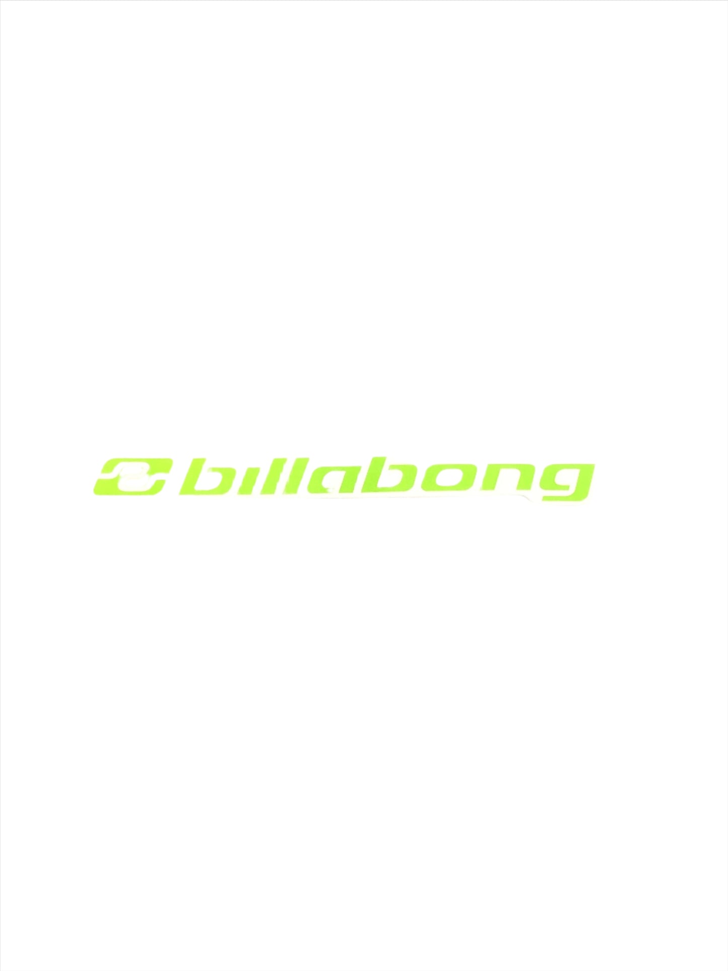 Billabong Logo Clear Green .75" x 7" Sticker